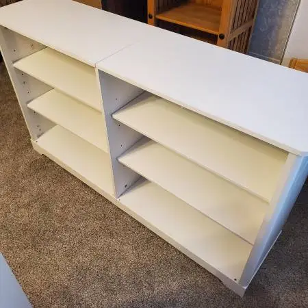 Open Cabinet Storage With Shelves Console White Sauder