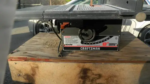 Craftsman table saw with stand