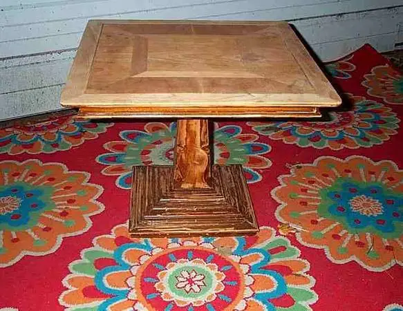 PEDESTAL coffee TABLE TV Stand Strong Wood Living Room Furniture
