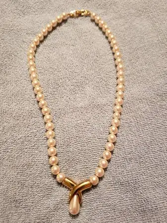 Vintage Pearl Necklaces. Signed Napier Faux Pearls