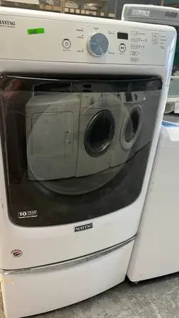 Maytag oversized Electric Dryer on a pedestal