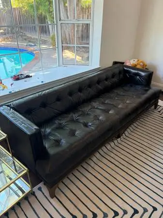 Leather Sofa - Antique Bar - Leather Chairs