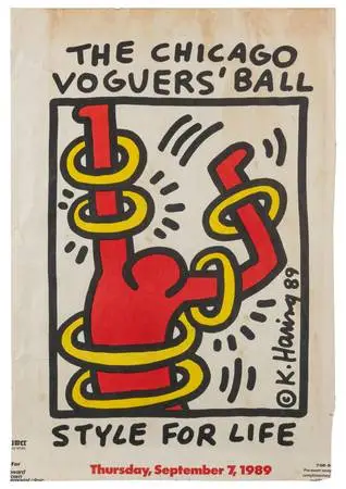 The Chicago Voguers Ball - Style for life - Sept 89 - 22x15 K Haring