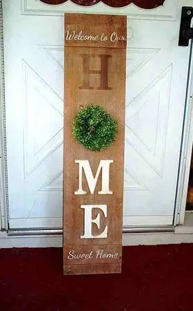 Hobby Lobby WELCOME TO OUR HOME SWEET HOME Hanging Wood entrance Sign
