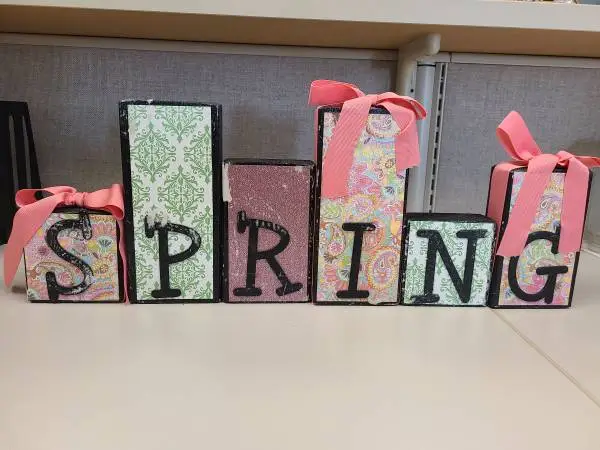 Spring Decorative and Colorful Wood Sign for Sale
