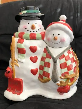 Home Trends Snowmen Cookie Jar