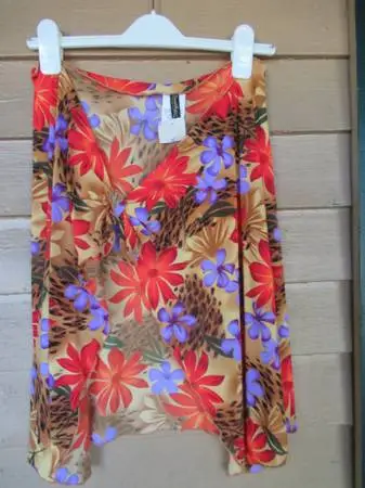 New W/Tags: Summer Swimwear Cover-up, Colorful Sarong, Size 12