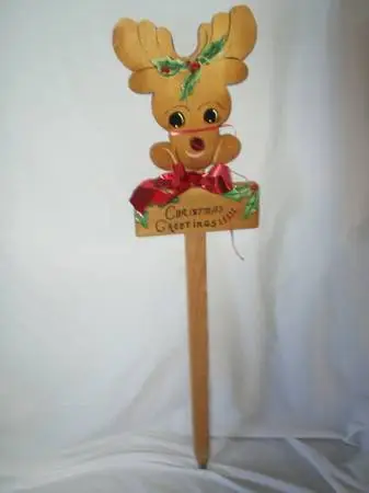 Vintage Christmas - Lighted red nose Reindeer