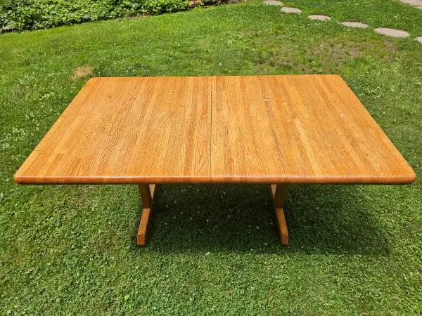 Vintage solid oak butcher block table
