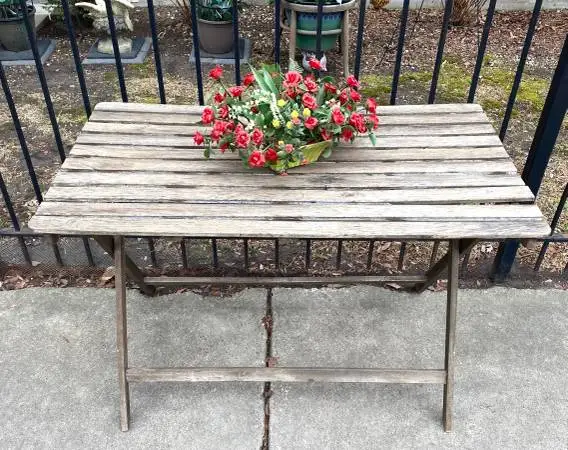 Teak wood folding table