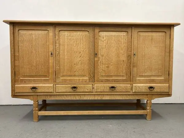 Mid Century Danish Sideboard Buffet Cabinet Attr to Henning Kjaernulf
