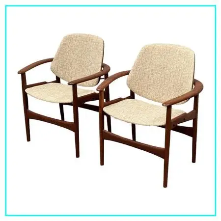 Hovand-olsen For Jutex Furniture Danish Armchairs, Pair
