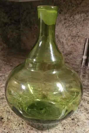Vintage Green Glass Bottle