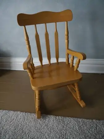 Childs Rocking chair with drawer Solid Maple