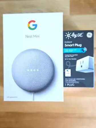 NEW Google Nest Mini &  New Indoor GE Smart Plug.