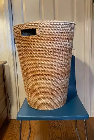 Like New Large Rattan Laundry Hamper