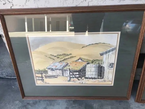 (2) Framed Barn Watercolors 29” x 23” - for both