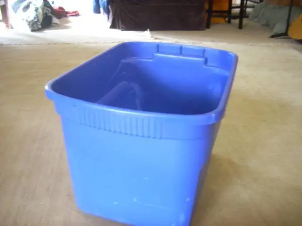 Sterilite 18 gallon blue plastic storage tote tub with lid