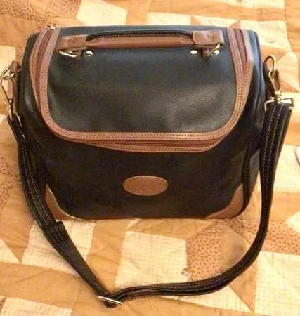 Very Well Made Vintage Large Leather Handbag