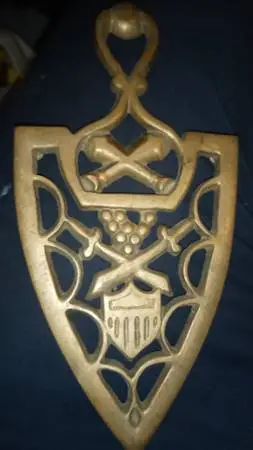 Brass trivet civil war decor