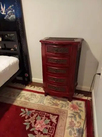 Very nice  solid wood accent chest for $ 50