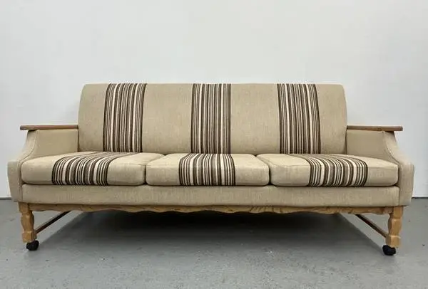 Mid Century Sofa Couch Attributed to Henning Kjaernulf Denmark