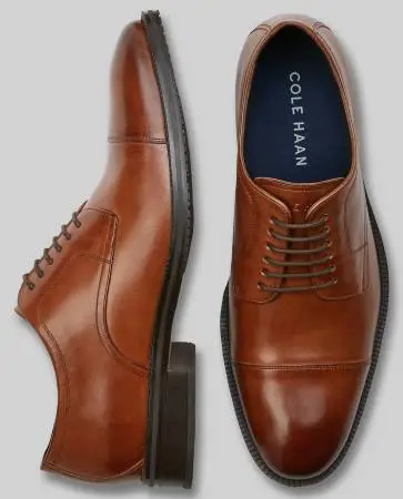 MSRP $169 - Cole Haan Mens Modern Essentials Leather Cap Toe Oxfords
