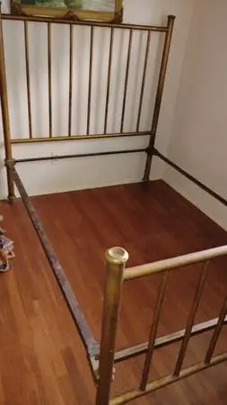 Antique metal bed frame