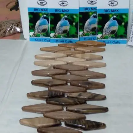 Custom Hardwood quail call, Big Max/ Double Martini/Momacita