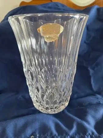 Vintage Val St Lambert Signed Crystal Vase