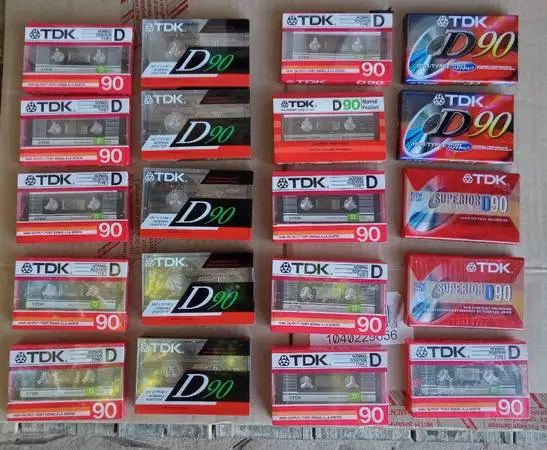 FS - 20 Sealed Blank TDK 90 Normal Bias Cassette Recording Tapes