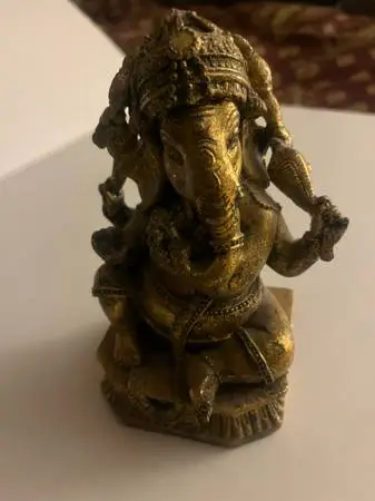 Small 4 Wooden Lord Ganesh Statue