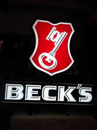becks lighted beer sign