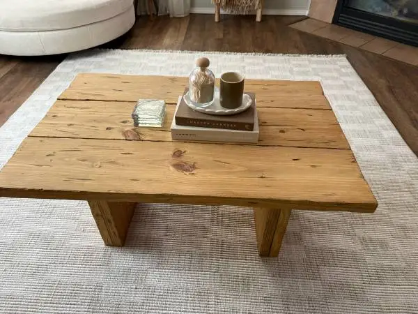 Rustic self built living room table