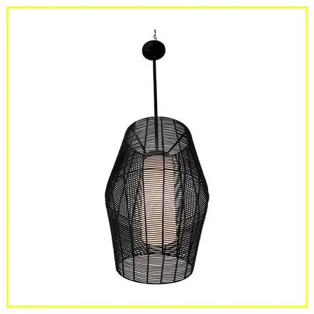 Arhaus Coastal Style Outdoor Pendant, Black