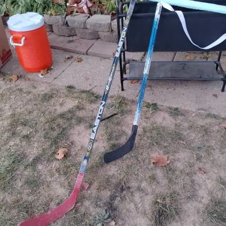 Hockey sticks, Franklin and Easton, $10 for both