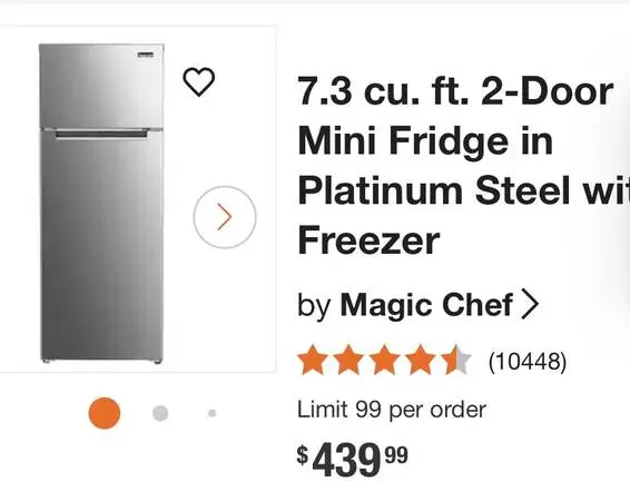 New Magic Chef  Studio and Size Refrigerator