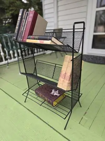 Mid Century Modern Diminutive Wirework Bookshelf