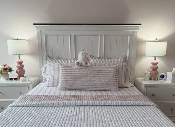 Queen wood Panel Bed