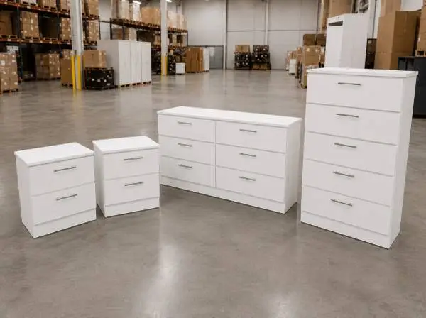 Brand New White Modern Bedroom Set