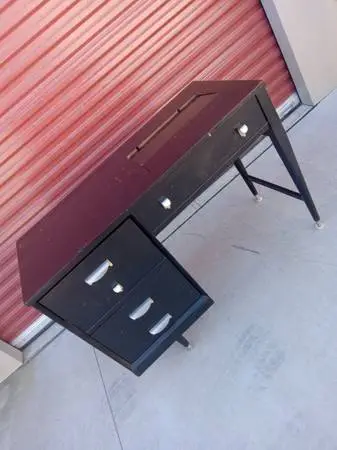 Real wood cabinet & sewing table $40 each, good condition