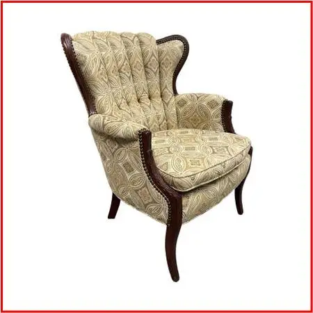 Tufted Channel Wingback Arm Chair