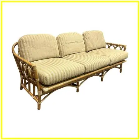 Mcguire Furniture Cathedral Three Seater Sofa, Vintage