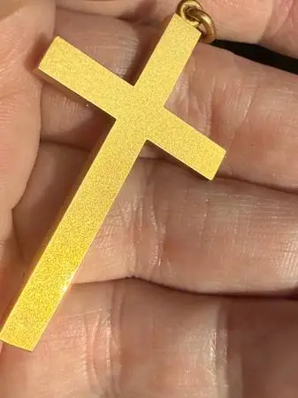 Edwardian 14Kt GOLD CROSS 3.71 Grams
