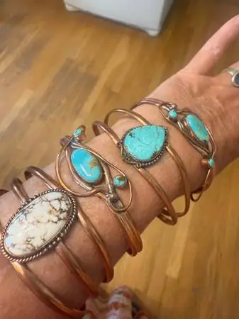 Copper/ Stone Bracelets Turquoise/ Wild Horse