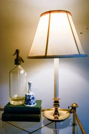 Vintage Brass Candlestick Lamp - 24 Tall Buffet Lamp - Traditional Ta