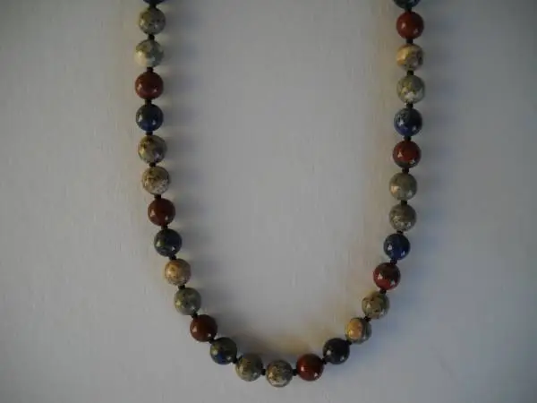 Chital, Jasper, and Lapiz Necklace and Earrings