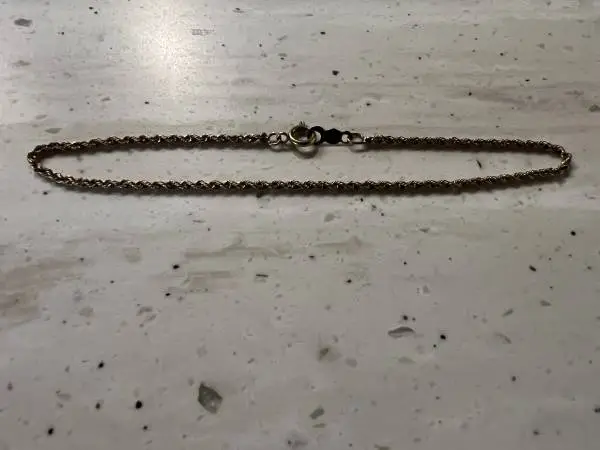 14k Gold Rope Bracelet