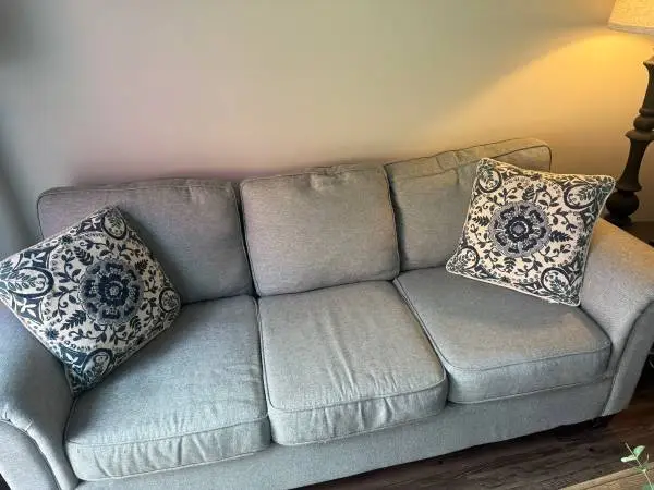 Light grey couch, great condition