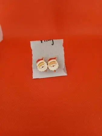 Santa Claus Clipped Earrings